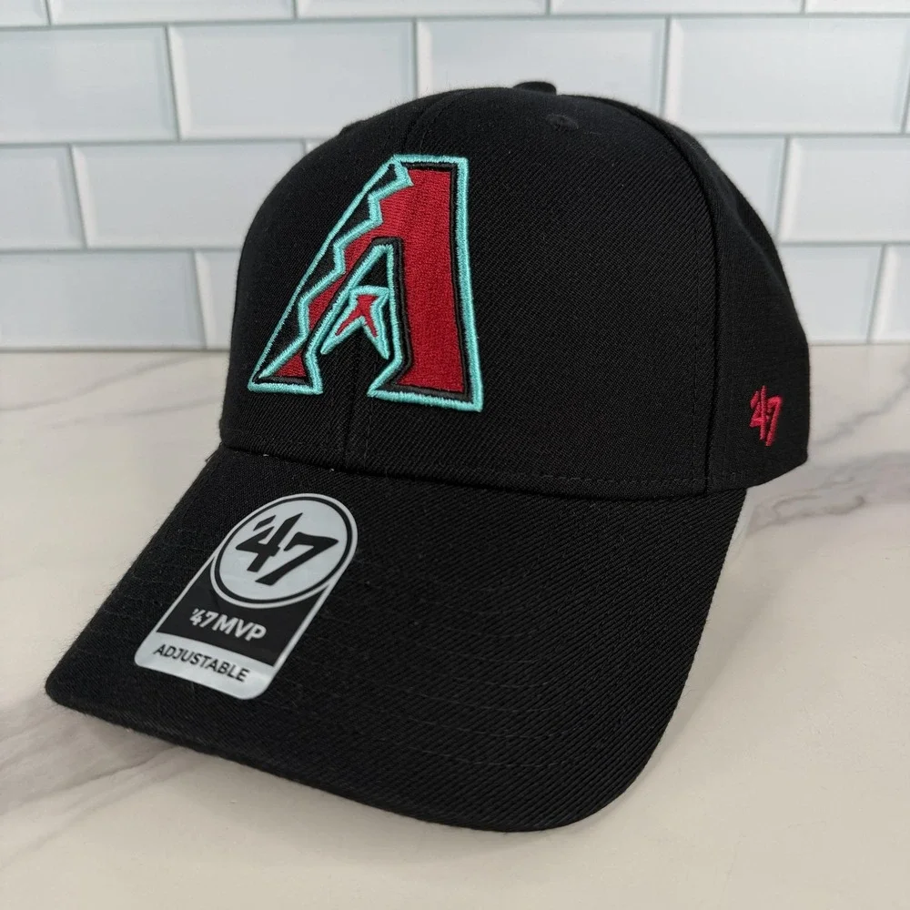 Arizona Diamondbacks Hat Cap Strap Back Mens OSFA Black 47 MVP Baseball Dbacks